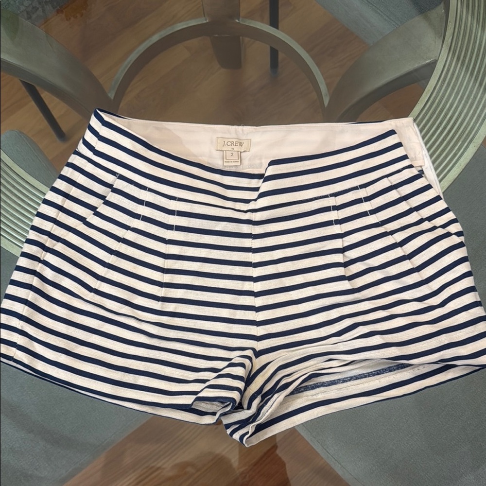 J. Crew Women's Navy Striped Shorts size 2
